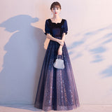 lovefery Evening Dress for Women  New Starry Sky Elegant Fairy Banquet Dress Choir Host Performance Costume Wholesale