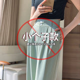 lovefery  Women's Wide-Leg Pants Spring and Summer High Waist Slimming Draping Pear Shapes Pants Straight Mopping Pants Double Buckle Casual Suit Pants