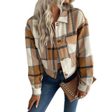 LOVEFERY women's clothing New3 autumn and winter 2025   short plaid cardigan shirt retro jacket jacket