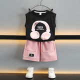 LOVEFERY Boys Summer Suit  New Children's Korean-Style Sleeveless Fried Street Stylish Two-Piece Suit Fashion Baby Summer Thin