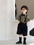 LOVEFERY Children's Suit  Summer New Short-Sleeved Shirt Two-Piece Set Boys Handsome Korean Style Performance Clothes Dresses of Bride Fellow Kids