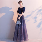 lovefery Evening Dress for Women  New Starry Sky Elegant Fairy Banquet Dress Choir Host Performance Costume Wholesale