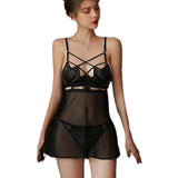 lovefery Strappy Chest Cami Lingerie Set