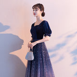 lovefery Evening Dress for Women  New Starry Sky Elegant Fairy Banquet Dress Choir Host Performance Costume Wholesale