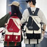 Middle School Student Schoolbag Female New Work Clothes Large Capacity College Student Couple Backpack Mori Style Boy Elementary School Students Backpack