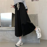 lovefery  High Waist Casual Pants for Women Spring and Autumn Thin  New Loose Black Wide Leg Pants for Women