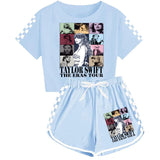 LOVEFERY Taylor Swift Boys and Girls T-shirt Shorts Sports Pajamas Children Suit 926