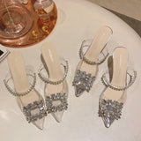 LoveFery Women's Outdoor Summer Korean Style Rhinestone Pearl Word Slippers