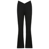 lovefery  HOTan and NEWn Style Classic All-Matching Casual Pants New Symmetrical V-Shaped Waist Slim Fit Bootcut Pants Drooping Slimming Trousers