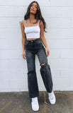 lovefery Tayden High Rise Distressed 90s Flare Denim