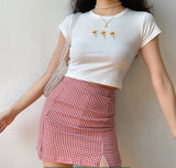 lovefery - Rouge Gingham Skirt