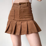 lovefery - Penny Corduroy Pleated Skirt