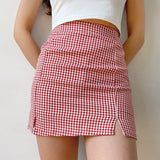 lovefery - Rouge Gingham Skirt