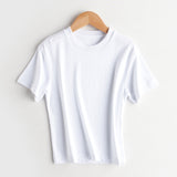 LOVEFERY 80 Mercerized Cotton Children's Short-Sleeved T-shirt Summer Pure Cotton Boys and Girls White round Neck Common Style Half-Length Sleeve Thin