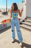 lovefery Tayden High Rise Distressed 90s Flare Denim