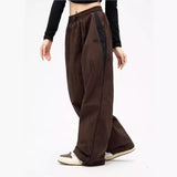 lovefery  New Y2g Retro Fashion Casual Street Hip-Hop Women's Clothing High Waist Elastic Waist Loose Sports Wide-Leg Pants