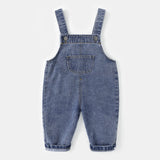 LOVEFERY Baby Denim Suspender Pants Spring and Autumn Baby 0-3 Years Old Fashionable Fashionable Pants Boy Cute Trousers Spring Korean Style