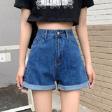 lovefery  Denim Shorts Women's Summer Wear  Casual Loose Wide Leg High Waist A- line New Curling Ultra Short Hot Pants for Hot Girls Fashion