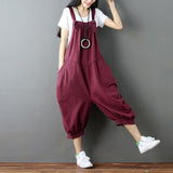 lovefery  Knitted Denim All-Matching plus Size Overalls Women's Korean-Style Fashion Hanging Crotch Casual Pants Trendy Langji