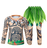 LOVEFERY Children's Suit Spring and Autumn New Boys' Moana Kid's Cartoon Long Sleeve Two-Piece Suit