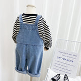 LOVEFERY New Children's Overalls Boys' Spring and Autumn Clothing Pants Baby Spring and Autumn Jeans Girls' Casual Trousers