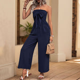 LOVEFERY TemuNew new hot-selling jumpsuit  2025  tube top bow jumpsuit