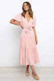 The Two Of Us Tiered Midi Dress