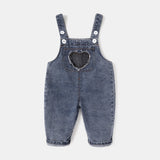 LOVEFERY Baby Denim Suspender Pants Spring and Autumn Baby 0-3 Years Old Fashionable Fashionable Pants Boy Cute Trousers Spring Korean Style