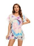 Tie-dye Printing Cover Up Skirt