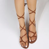 Up My Alley Lace-Up Sandals