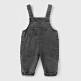 LOVEFERY Baby Denim Suspender Pants Spring and Autumn Baby 0-3 Years Old Fashionable Fashionable Pants Boy Cute Trousers Spring Korean Style