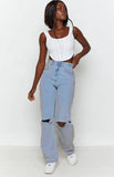 lovefery Tayden High Rise Distressed 90s Flare Denim