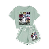 LOVEFERY Taylor Swift Boys and Girls T-shirt Shorts Sports Pajamas Children Suit 926