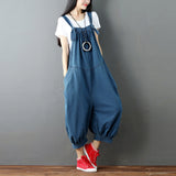 lovefery  Knitted Denim All-Matching plus Size Overalls Women's Korean-Style Fashion Hanging Crotch Casual Pants Trendy Langji