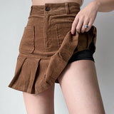 lovefery - Penny Corduroy Pleated Skirt