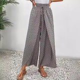 lovefery  Summer   HOT and NEW Cross Border Ethnic Retro Urban Casual Loose Split Wide Leg Women's Trousers