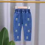 LOVEFERY New Korean Style Spring and Autumn Girls' Jeans Trousers Children's Spring and Autumn Baby Spring Clothing Loose Western Style Pants