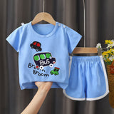 LOVEFERY Children's Summer Clothing Children's Cotton T-shirt Underwear Suit Boy Girl Baby Baby Short Sleeve Shorts One Piece Dropshipping