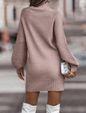 Snow Peak Cable Knit Sweater Dress - Cream