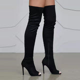 High Fashion Peep Toe Boots