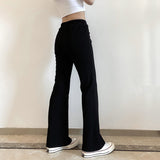 lovefery  HOTan and NEWn Style Classic All-Matching Casual Pants New Symmetrical V-Shaped Waist Slim Fit Bootcut Pants Drooping Slimming Trousers