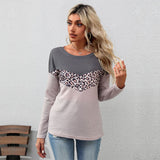 LOVEFERY Strictly selected  New autumn new products fashion leopard print color matching knitted sweater long sleeve 2025 casual top women