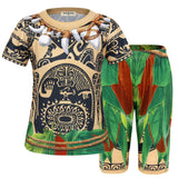 LOVEFERY Children's Suit Spring and Autumn New Boys' Moana Kid's Cartoon Long Sleeve Two-Piece Suit