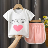 LOVEFERY Children's Summer Clothing Children's Cotton T-shirt Underwear Suit Boy Girl Baby Baby Short Sleeve Shorts One Piece Dropshipping