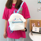 New Cute Cartoon Big Ear Dog Backpack Student Backpack Furry Girlish Bag