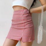 lovefery - Rouge Gingham Skirt