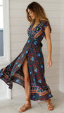 Tribute Printed Wrap Maxi Dress