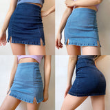 lovefery - Denim Split Skirt