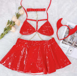 lovefery PU Leather Lingerie Set