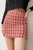 lovefery - Red Cara Plaid Skirt